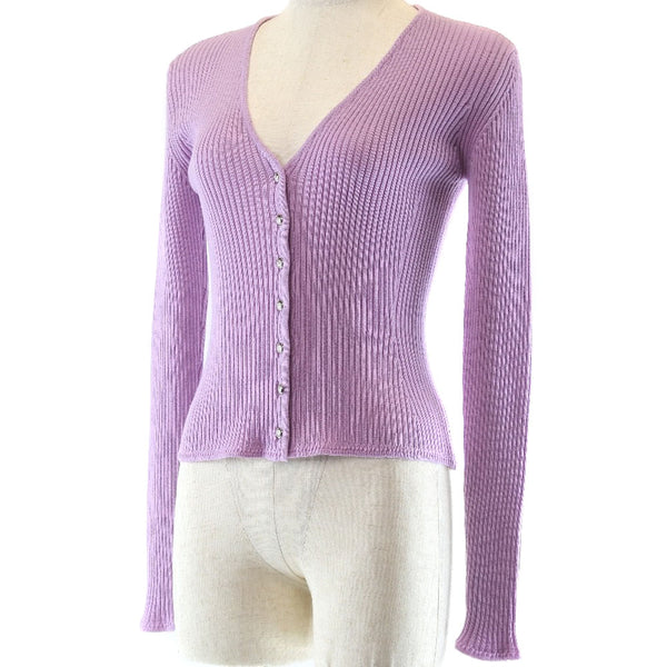 [Dior] Christian Dior 
 Sweater 
 Cotton Purple Ladies A-Rank