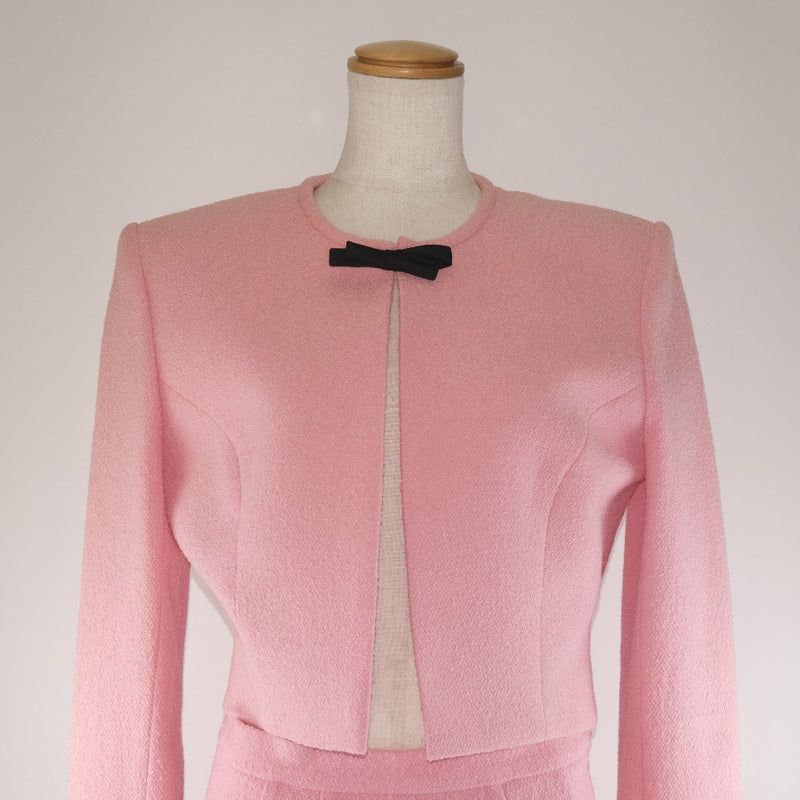 [Dior] Christian Dior 
 set up 
 Ribbon Wool Pink Ladies A Rank