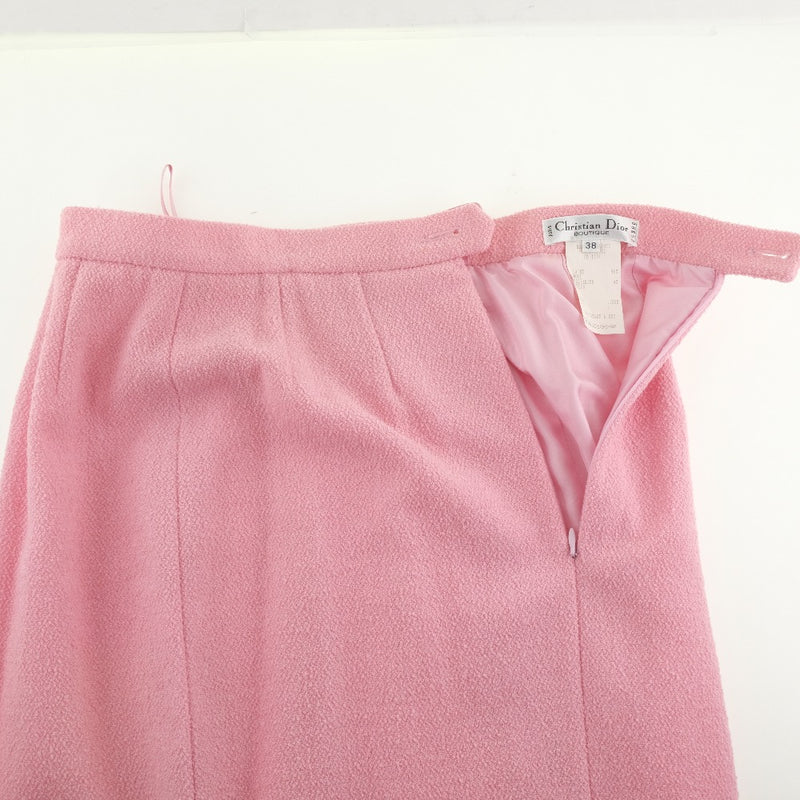 [Dior] Christian Dior 
 set up 
 Ribbon Wool Pink Ladies A Rank