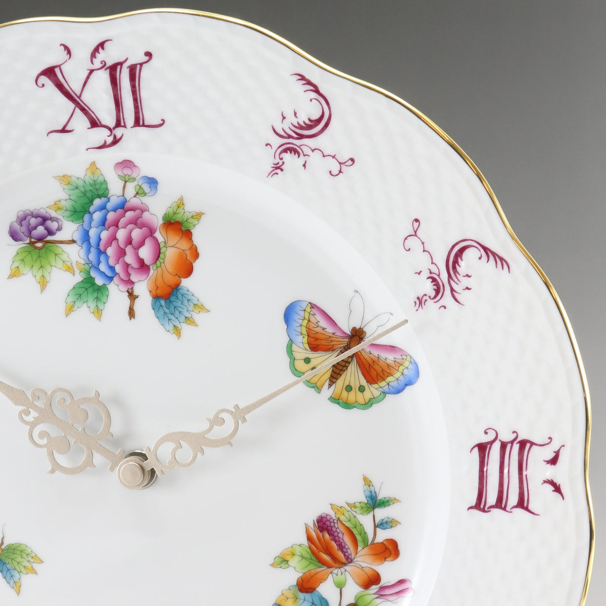 HEREND】ヘレンド ヴィクトリア ブーケ ウォールクロック 掛時計 527