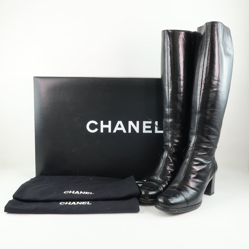 [Chanel] Chanel 
 Botas 
 Damas de la pantorrilla de Coco Mark