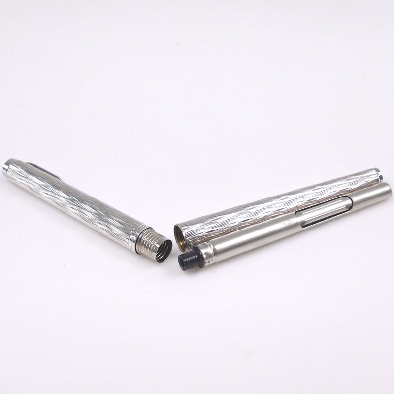 [Parker] Parker 
 Pen Pen Fuente de Parker 180 Ecourse 
 Innovador NIB dúo punto plateado silver parker 180 ecos unisex a rango