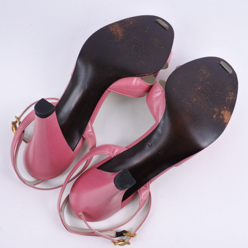 [dior]克里斯蒂安·迪奥（Christian Dior） 
 色带凉鞋 
 皮粉红色丝带女士