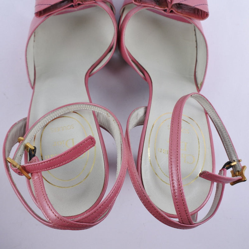 [Dior] Christian Dior 
 Sandalias de cinta 
 Damas de la cinta rosa de cuero