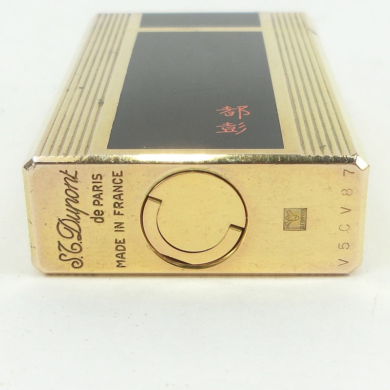 【Dupont】デュポン
 ライン1L ライター
 ガスライター ゴールド×ブラックラッカー Line 1L メンズ