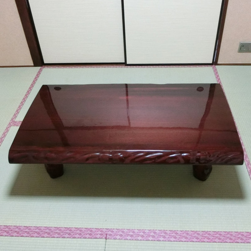 座敷机 テーブル ちゃぶ台 家具
 無垢材 一枚板 天然木 Tatami room table table _