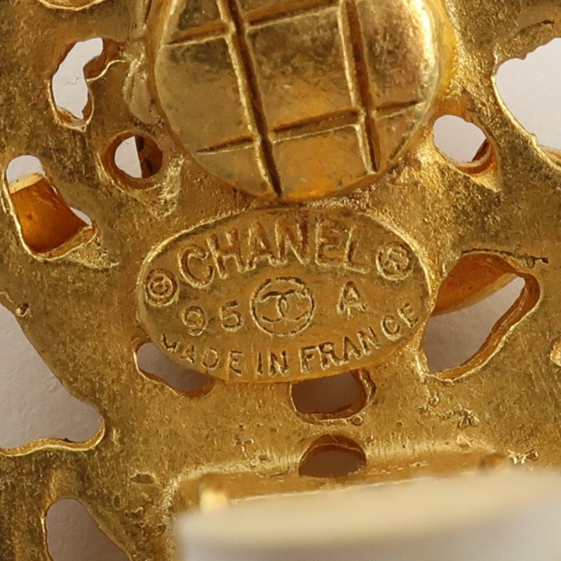 [Chanel] Chanel Brouille à oreilles ovale Vintage Gold Placing 95A gravé environ 9,47 g de dames un rang