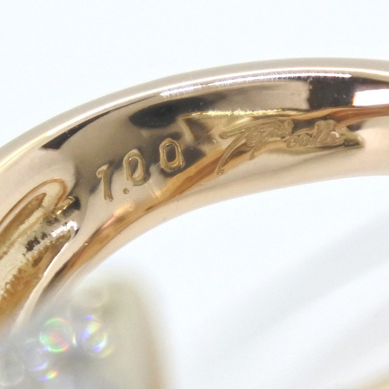 No. 9.5 Ring
 18KPink gold x18KWhite Gold x Diamond 1.00 engraved about 10.0g Ladies SA Rank