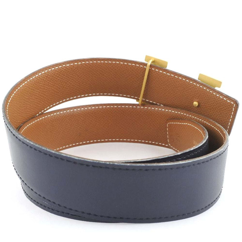 HERMES] Hermes H belt 70 box carf black 〇Z engraved ladies belt A