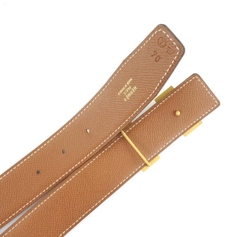 HERMES] Hermes H belt 70 box carf black 〇Z engraved ladies belt A