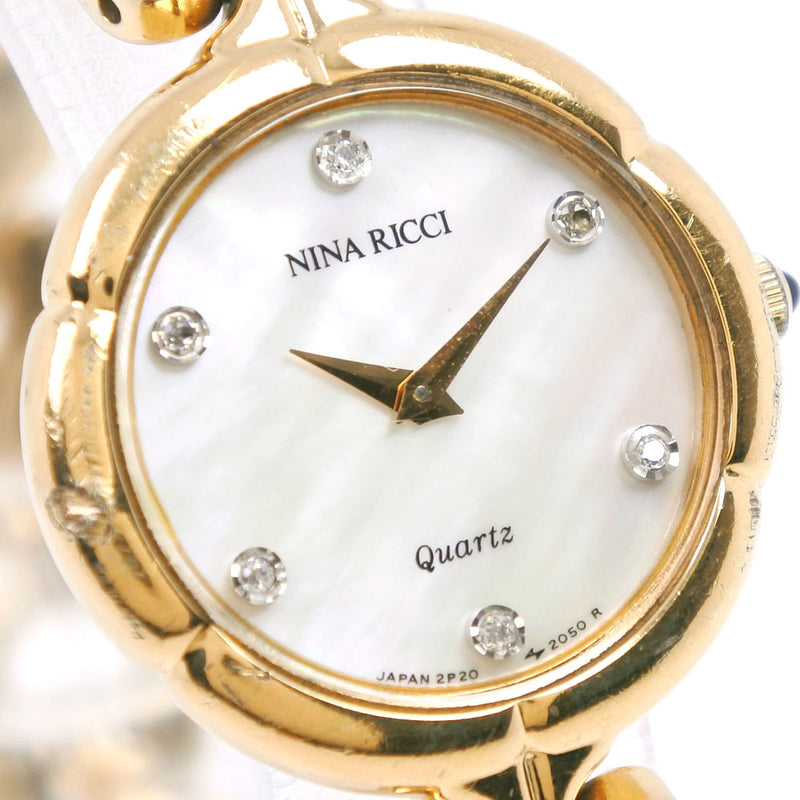 NINA RICCI】ニナリッチ 腕時計 2P20-0500 金メッキ ゴールド クオーツ 