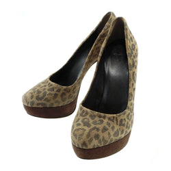 [Ovye par Cristina Lucchi] Ovie Leopard Pumps en cuir Brown Léopard Match Modies