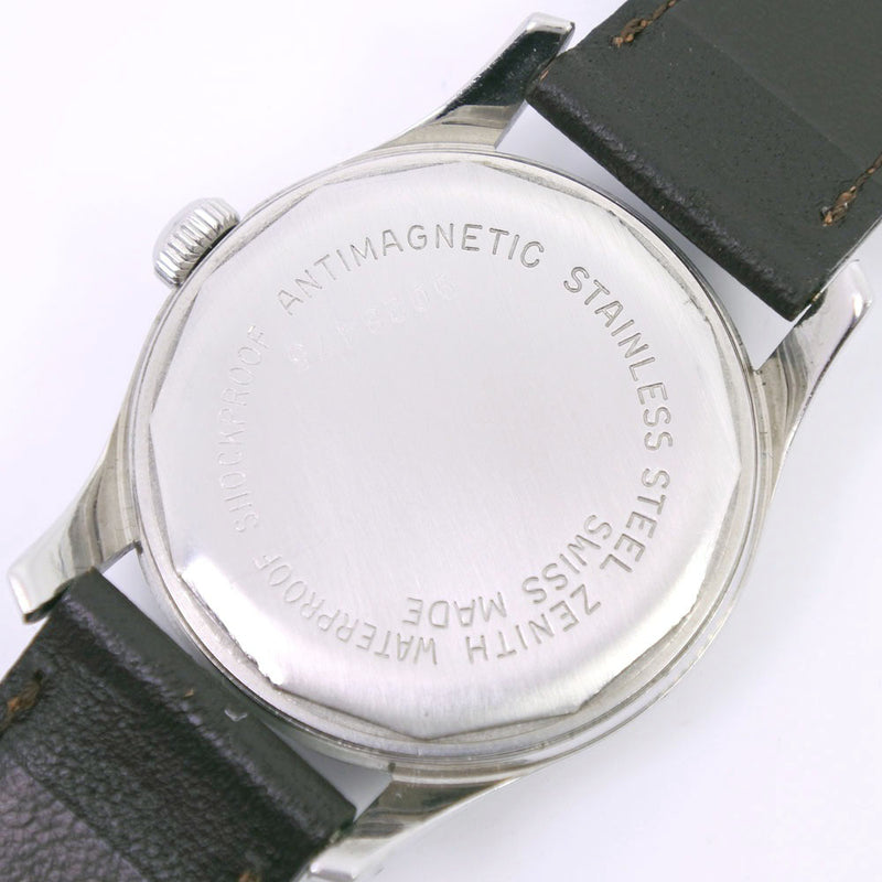 [Zenith] Zenith 
 Reloj deportivo (deportes) 
 Bullsia Vintage Acero inoxidable X Display analógica de cuero de cuero Deporte de marcación gris (deportes) B-Rank para hombres