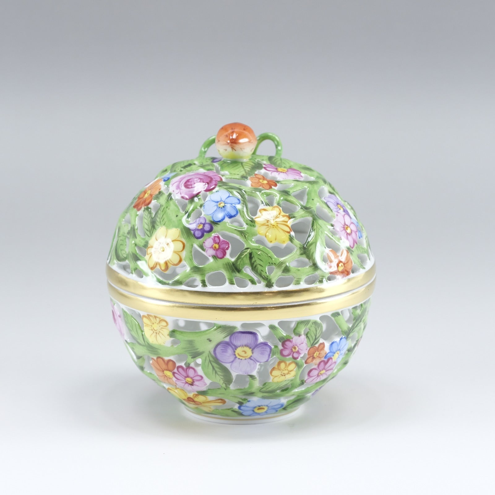 HEREND】ヘレンド ファンタジー 透かしボンボン入れ 食器 6213/C