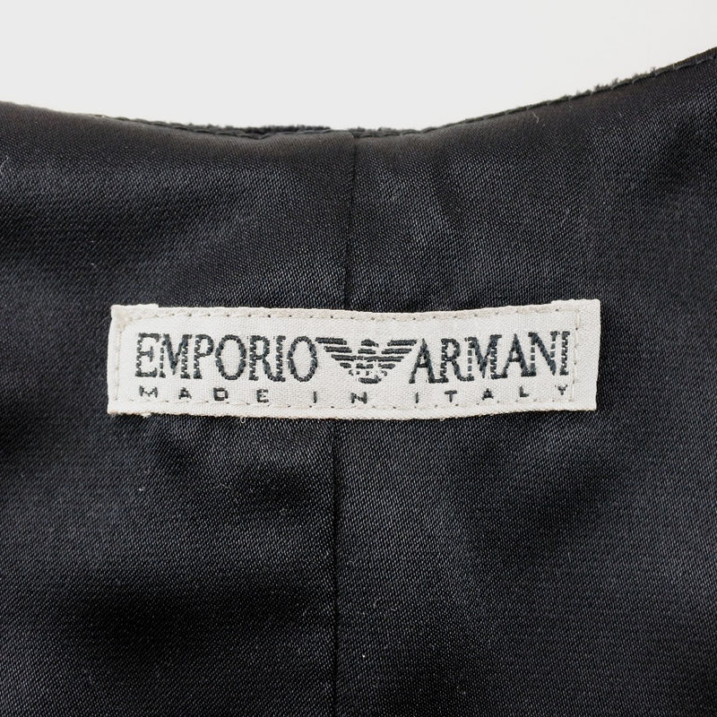 【ARMANI】エンポリオ・アルマーニ
 ベスト/パンツ セットアップ
 M8P6400/M8J0200 黒 40/38刻印 Vest / Pants レディースA-ランク