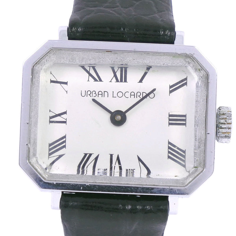 [URUBAN LOCARNO] Ulban Locarno 
 watch 
 Stainless steel x leather hand-rolled white dial Ladies B-Rank