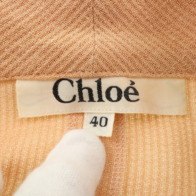 [Chloe] Chloe 
 configuración 
 Páñamo x algodón beige damas