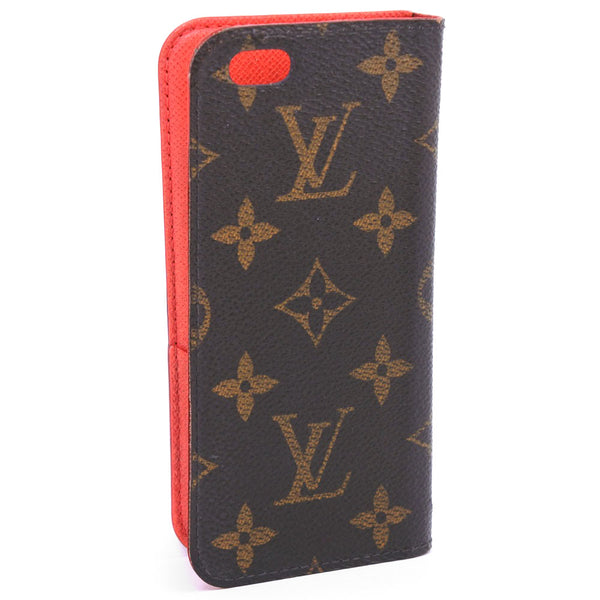 [Louis Vuitton] Louis Vuitton 
 Folio smartphone case 
 iPhone6 ​​Case Monogram Canvas tea Folio Unisex