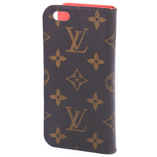 [Louis Vuitton] Louis Vuitton 
 Folio smartphone case 
 iPhone6 ​​Case Monogram Canvas tea Folio Unisex