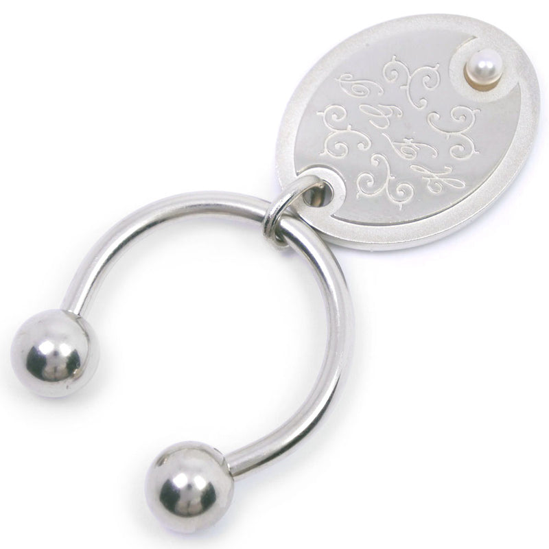 【MIKIMOTO】ミキモト
 キーリング キーホルダー
 真珠 金属製×パール Key ring ユニセックスAランク