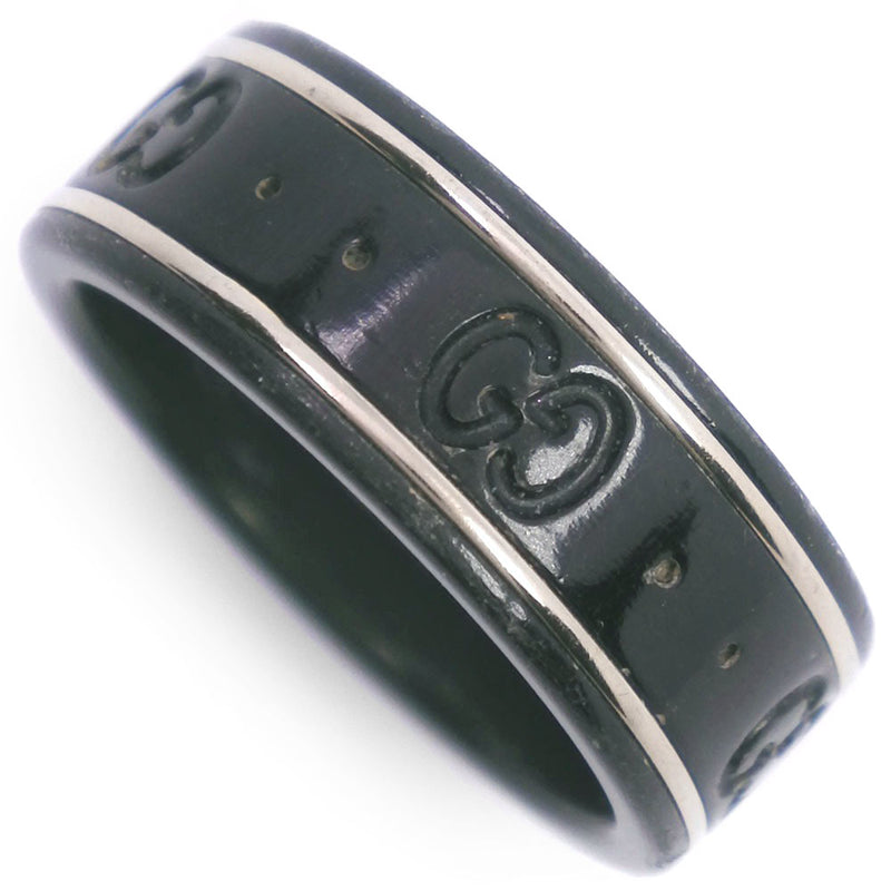 [Gucci] icono de Gucci No. 10.5 Anillo / anillo Cerámico Negro aproximadamente 2.0 g de iconas Damas