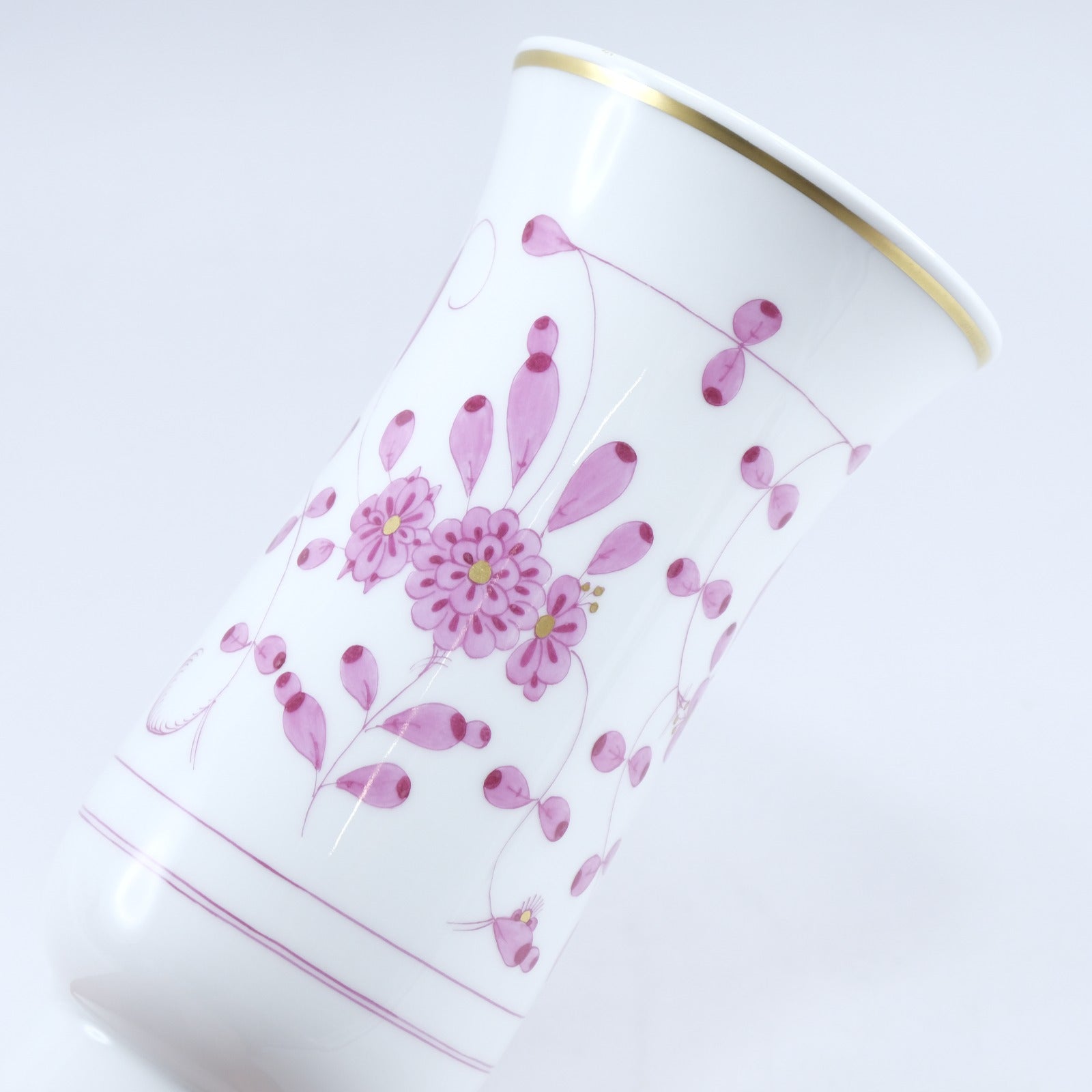 Meissen】マイセン インドの華リッチ ピンク 花瓶 343410/50071