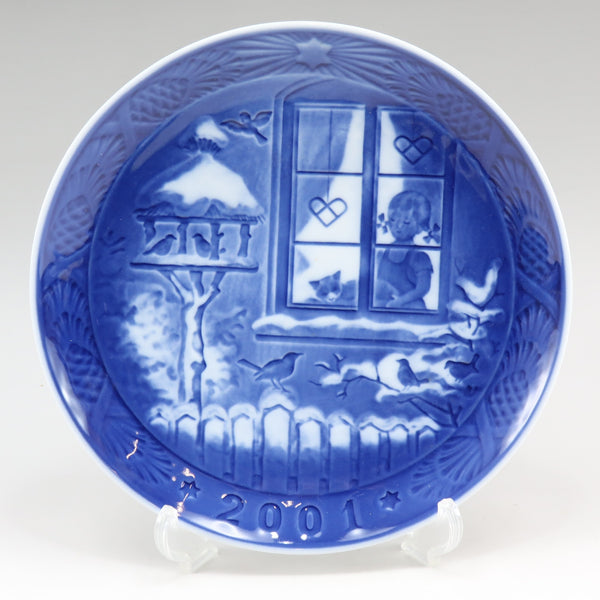[Royal Copenhagen] RoyerLucoPenhagen 2001Year Plate 새들을보고있는 물체 도자기 2001 년 판 접시 유니스시드 순위