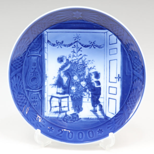 [Royal Copenhagen] RoyerLucoPenhagen 2000Year Plate 나무 도자기 2000 년 플레이트 유니esex 계급을 다듬는 물체