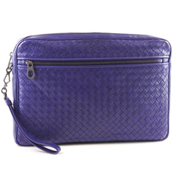 [Bottegaveneta]BOTTEGA VENETA Segunda bolsa de embrague Bag Ram Piel de piel Azul Bolsa de negocios unisex