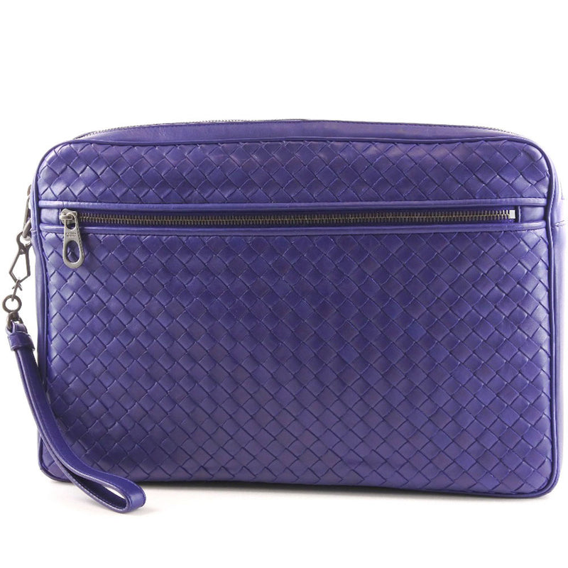 [Bottegaveneta]BOTTEGA VENETA Segunda bolsa de embrague Bag Ram Piel de piel Azul Bolsa de negocios unisex