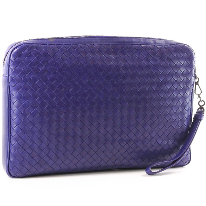 [Bottegaveneta]BOTTEGA VENETA Segunda bolsa de embrague Bag Ram Piel de piel Azul Bolsa de negocios unisex