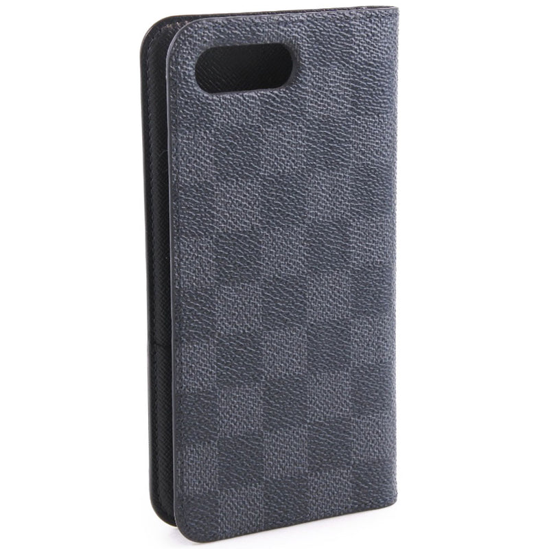 [Louis Vuitton] Louis Vuitton 
 iPhone8+ smartphone case 
 Folio 8C0139 Dami Graphit Canvas Black iPhone8+ Unisex A Rank
