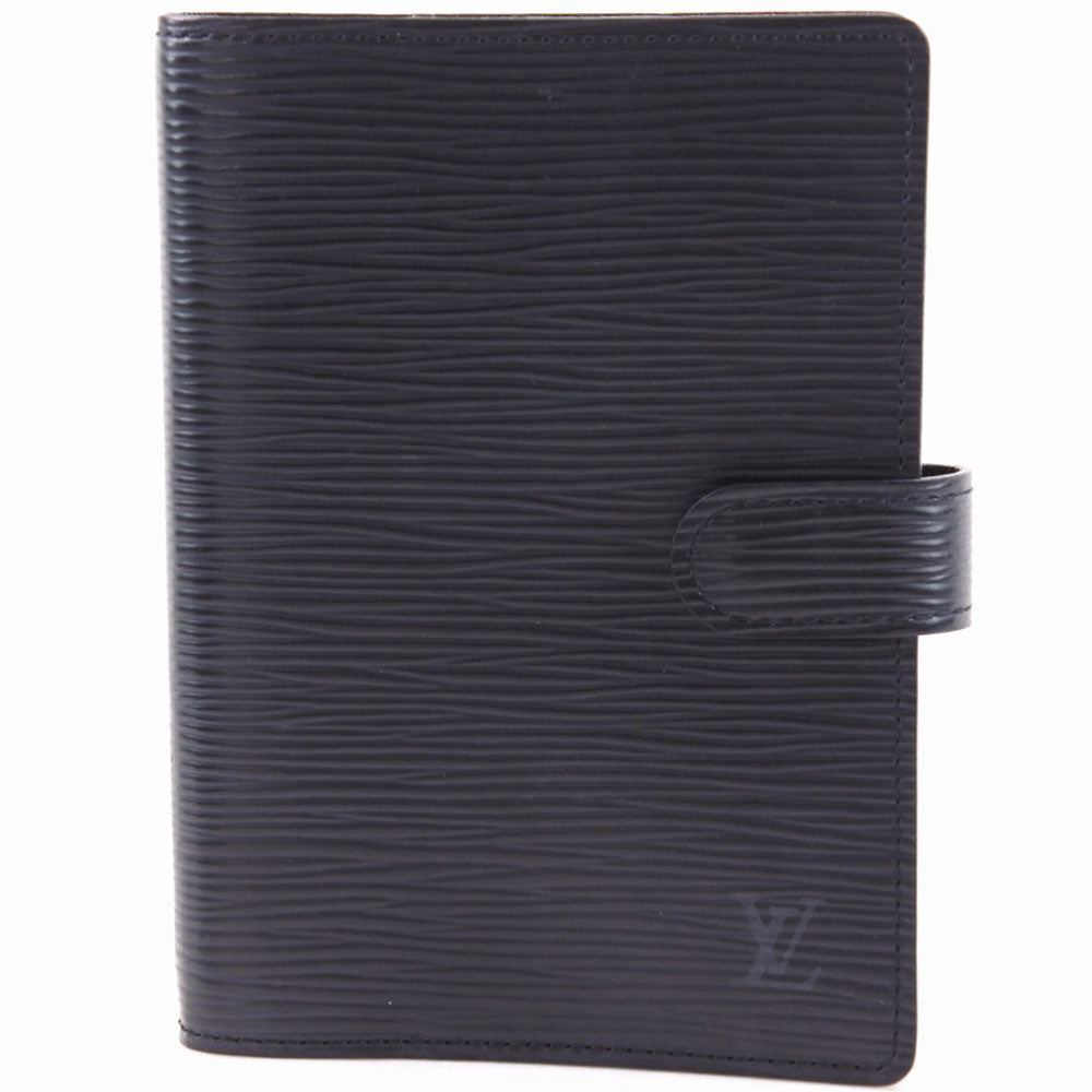 LOUIS VUITTON アジェンダ エピ黒　スケジュール帳カバー LOUIS VUITTON】ルイ・ヴィトン アジェンダPM 手帳カバー R20052