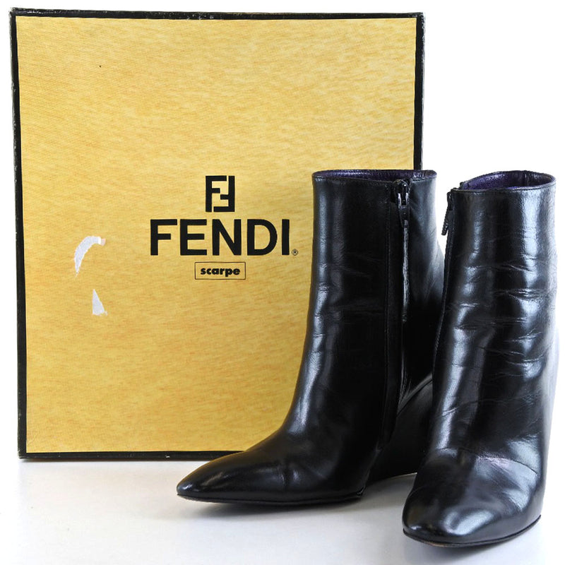 [FENDI] Fendi 
 Boot boots 
 604910 Calf Black Boots Ladies