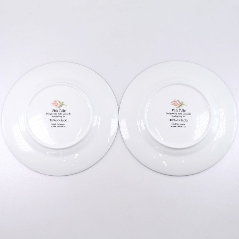 【TIFFANY&Co.】ティファニー
 プレート2枚セット その他雑貨
 皿 Plin Tulip 白 Set of 2 plates ユニセックスAランク
