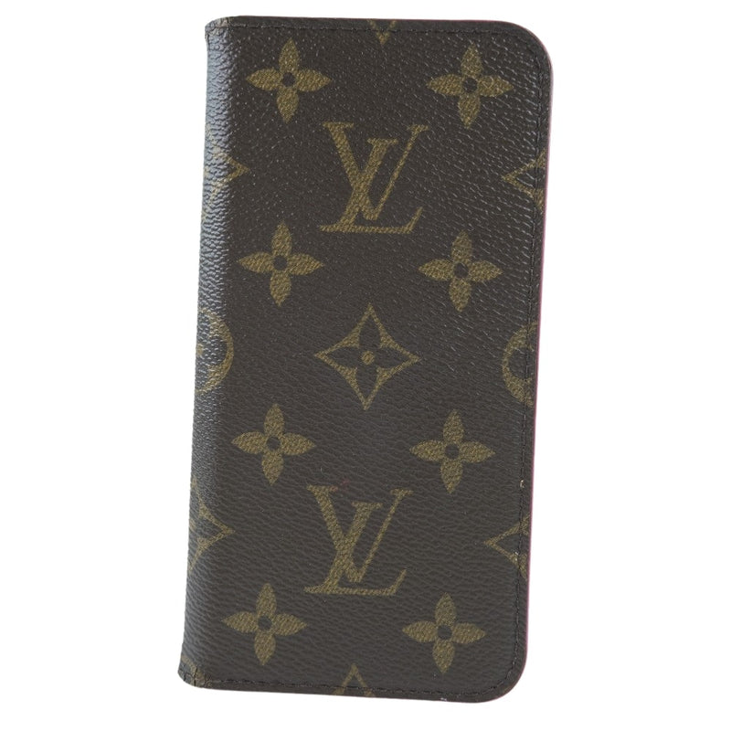 【LOUIS VUITTON】ルイ・ヴィトン
 フォリオX・XS スマホケース
 M63444 モノグラムキャンバス ローズ 茶 Folio X XS ユニセックス