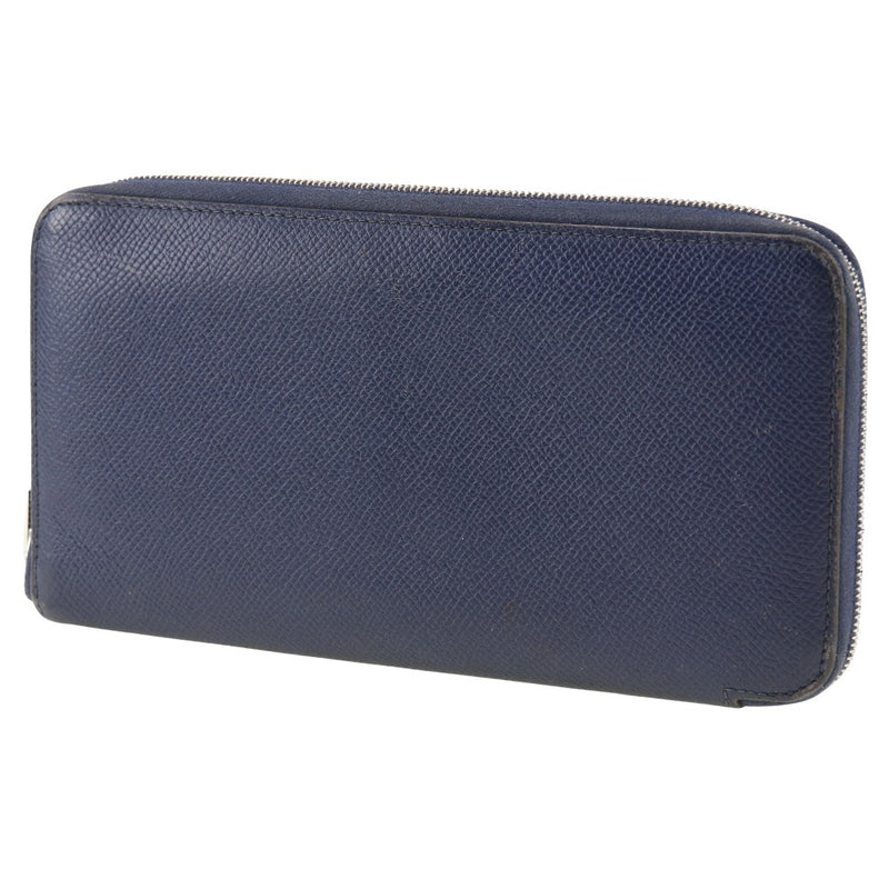 [Hermes] Hermes Azap Silkin Long Wallet Vo Epson Blue □ Q -gravé zilk dans les dames