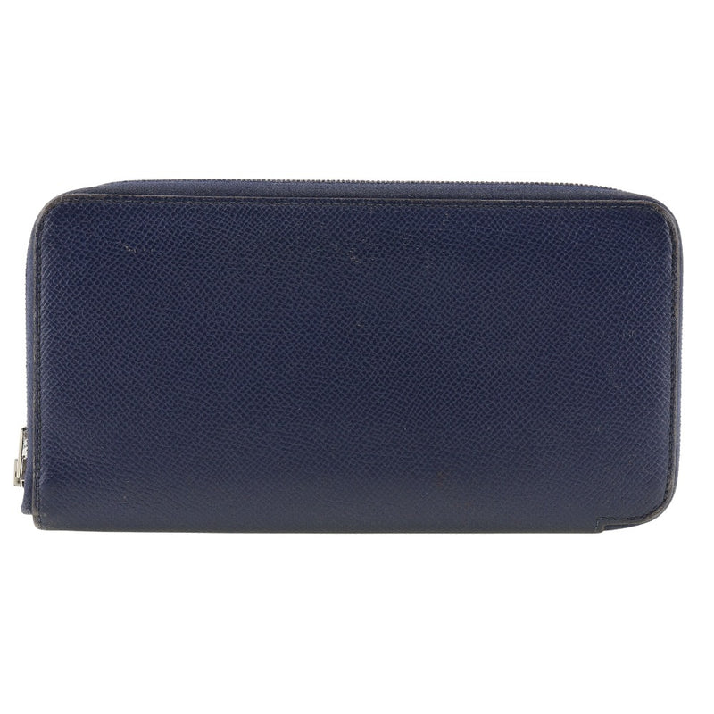 [Hermes] Hermes Azap Silkin Long Wallet Vo Epson Blue □ Q -gravé zilk dans les dames