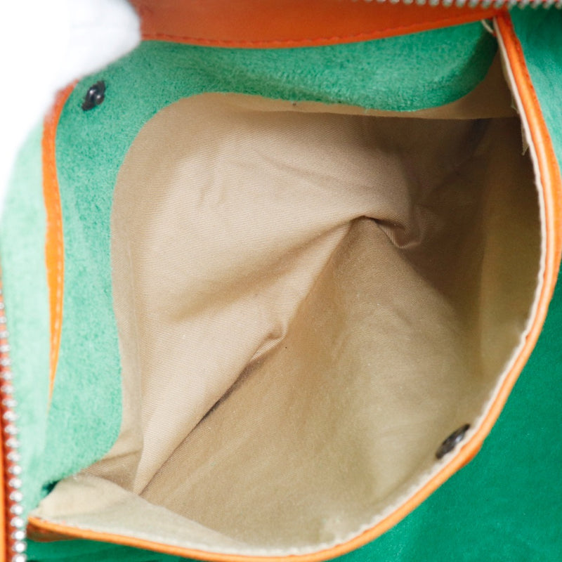 [BOTTEGAVENETA] Bottega Veneta 
 Handbag 
 Wool x calf gray/orange zipper ladies
