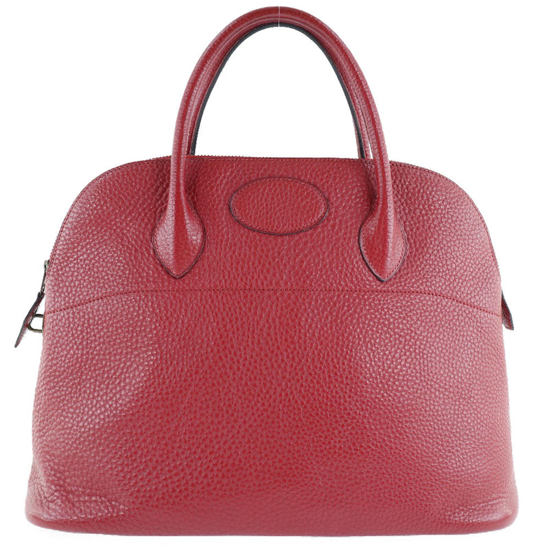 [HERMES] Hermes Bolid 35 Handbag Togo Red Engraved 〇F Fastener Bolide35 Women