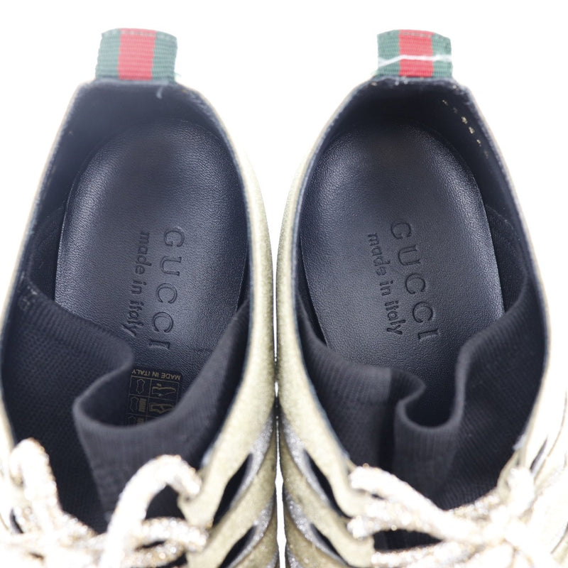 [Gucci] Gucci Sherry Line Sneakers Cat Head Glitter 419548 Rubber Gold Sherry Line Men's