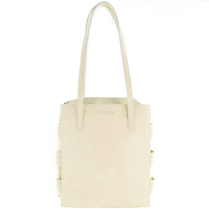 【LOEWE】ロエベ
 ショルダーバッグ
 カーフ クリーム 肩掛け ファスナー レディース
