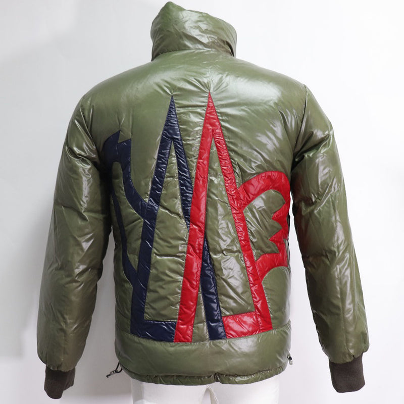 [Moncler] Moncler 
 다운 재킷의 반향 
 Big M Nylon X Feather Black/Khaki 가역 가능한 남자 A-Rank