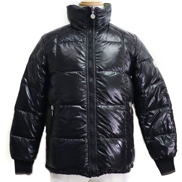 [Moncler] Moncler 
 다운 재킷의 반향 
 Big M Nylon X Feather Black/Khaki 가역 가능한 남자 A-Rank