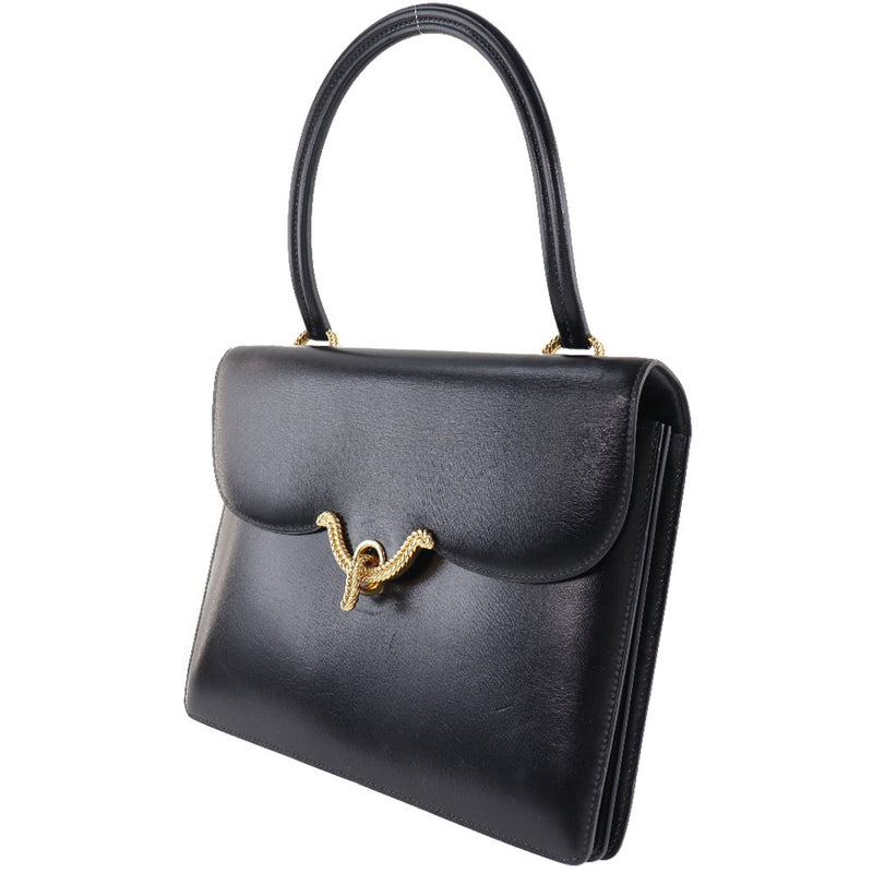 [HERMES] Hermes 
 Vasco handbag 
 Box Cars Black 〇O engraved flap VASCO Ladies