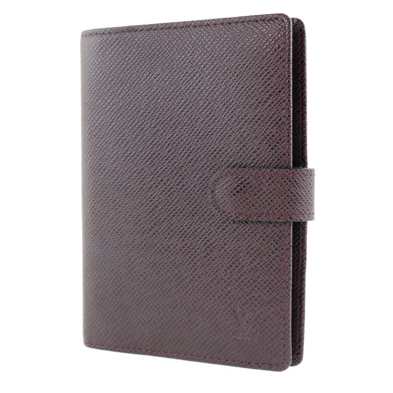 [Louis Vuitton] Louis Vuitton 
 AGENDA PM COPORTA 
 R20416 Taiga AkaJou Red Tea CA1002 Agenda de botón SNAP grabado PM Unisex A-Rank