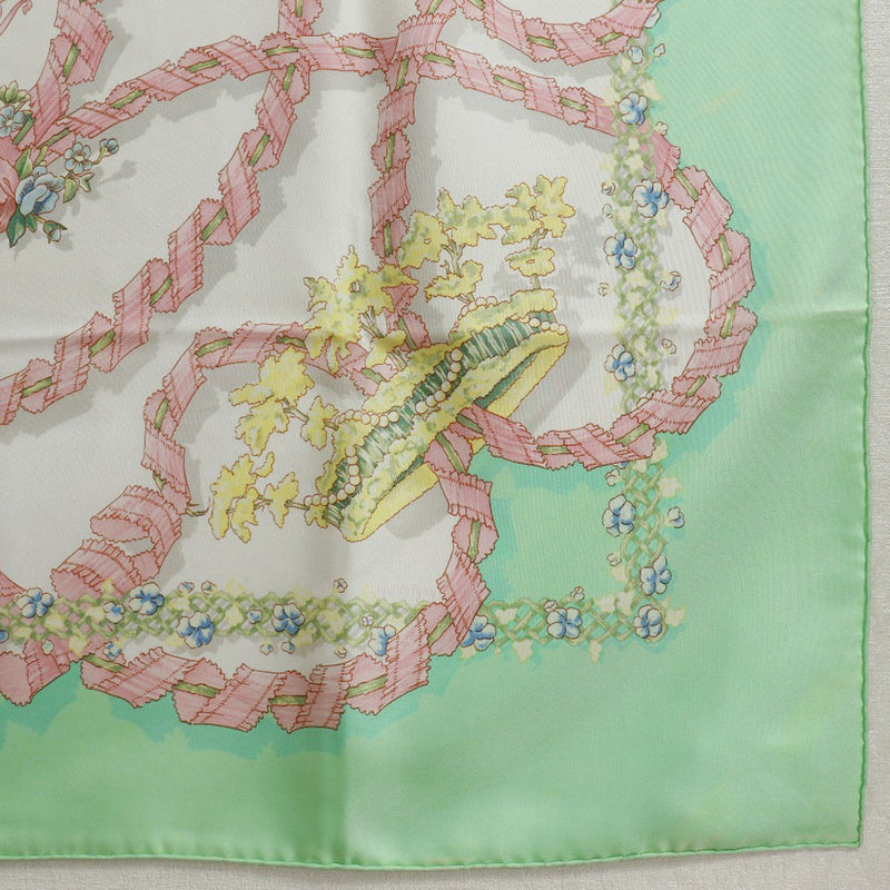 [HERMES] Hermes 
 Carre 90 scarf 
 LE SACRE DU PRINTEMPS Spring Festival Silk Green CARRE90 Ladies