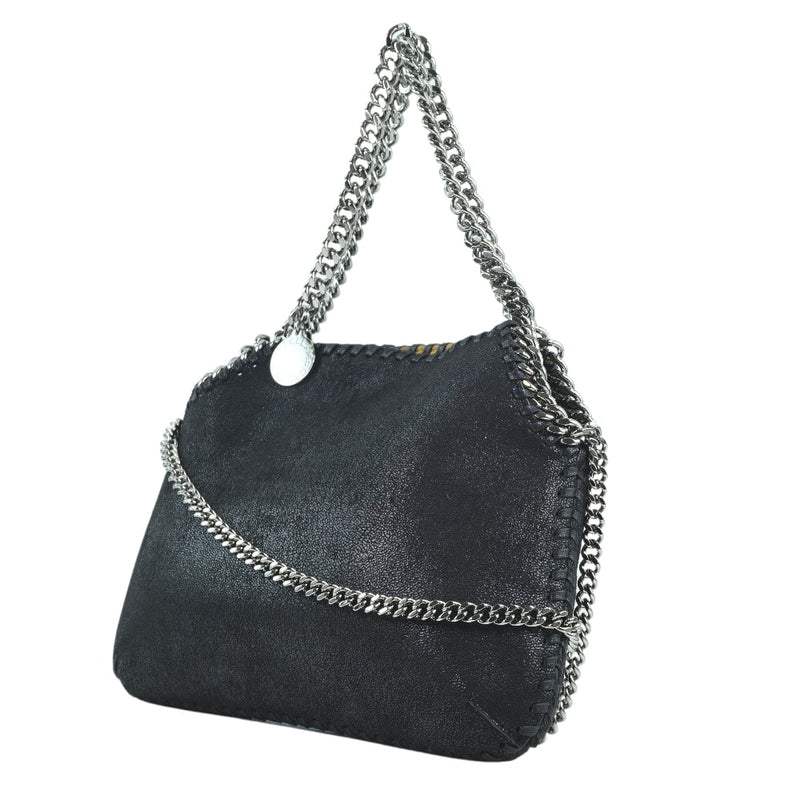 【Stella McCartney】ステラマッカートニー
 ファラベラ ハンドバッグ
 2WAYチェーンショルダー ポリエステル 黒 Falabella レディースA-ランク