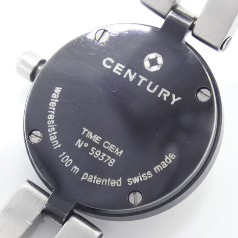 [Century] Century Time Gem Watch 1p Diamond Diamond en acier inoxydable Quartz ANALOGE LADES TIME GEMM