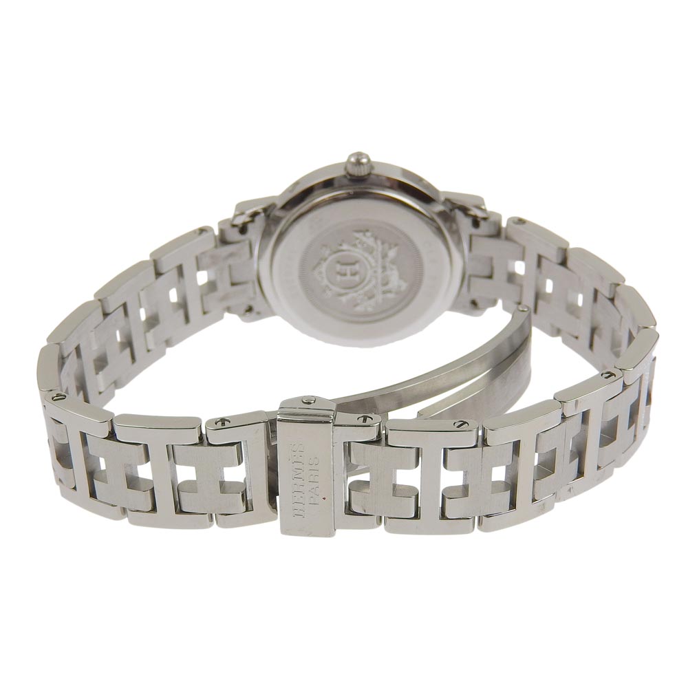 HERMES】エルメス クリッパー 腕時計 CL4.210 ステンレススチール